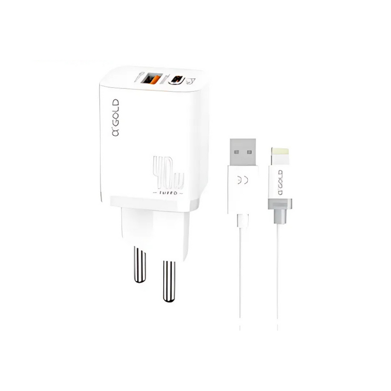 Carregador Iphone Turbo 40W Agold CA42-2